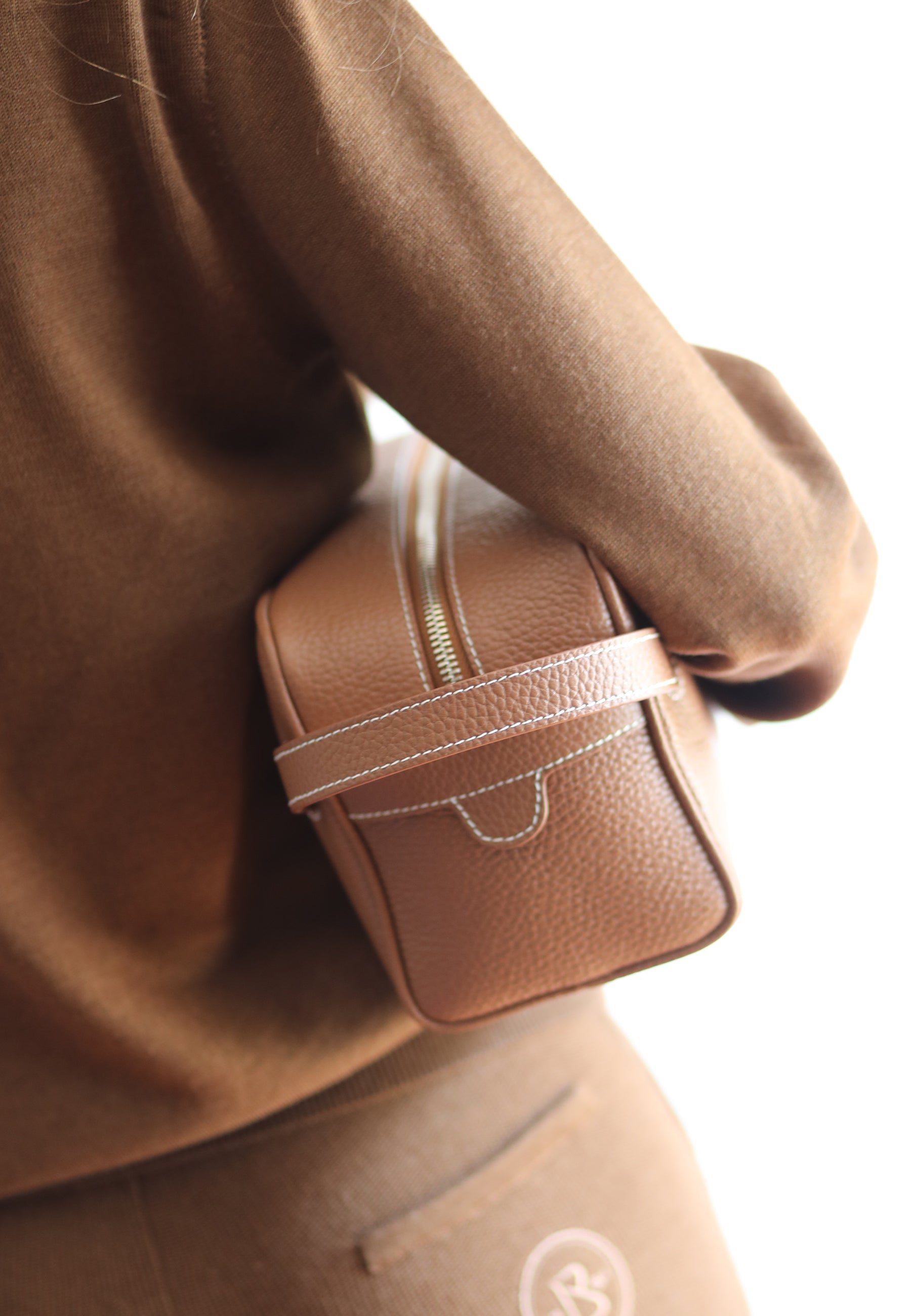 Beauty case cuoio