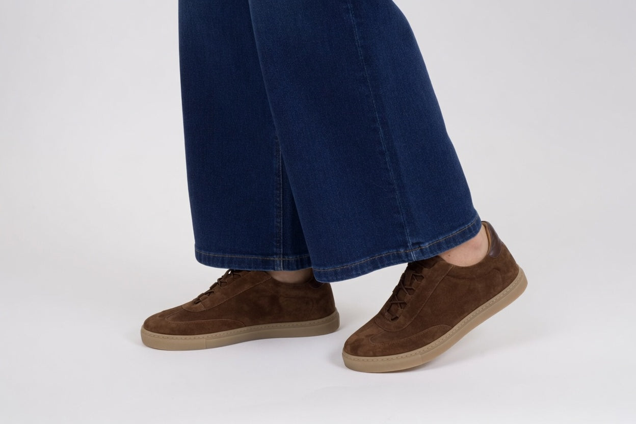 "TENNIS 1884" Sneaker donna in camoscio cacao