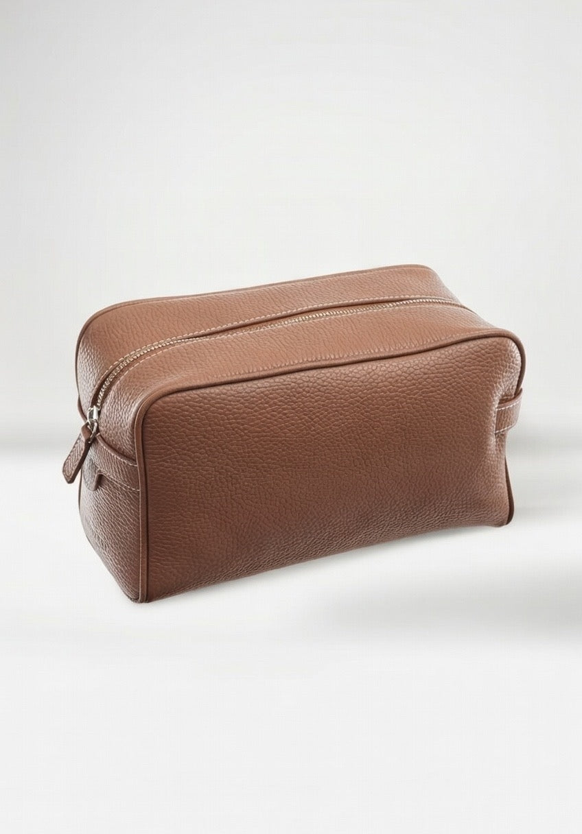 Beauty case cuoio