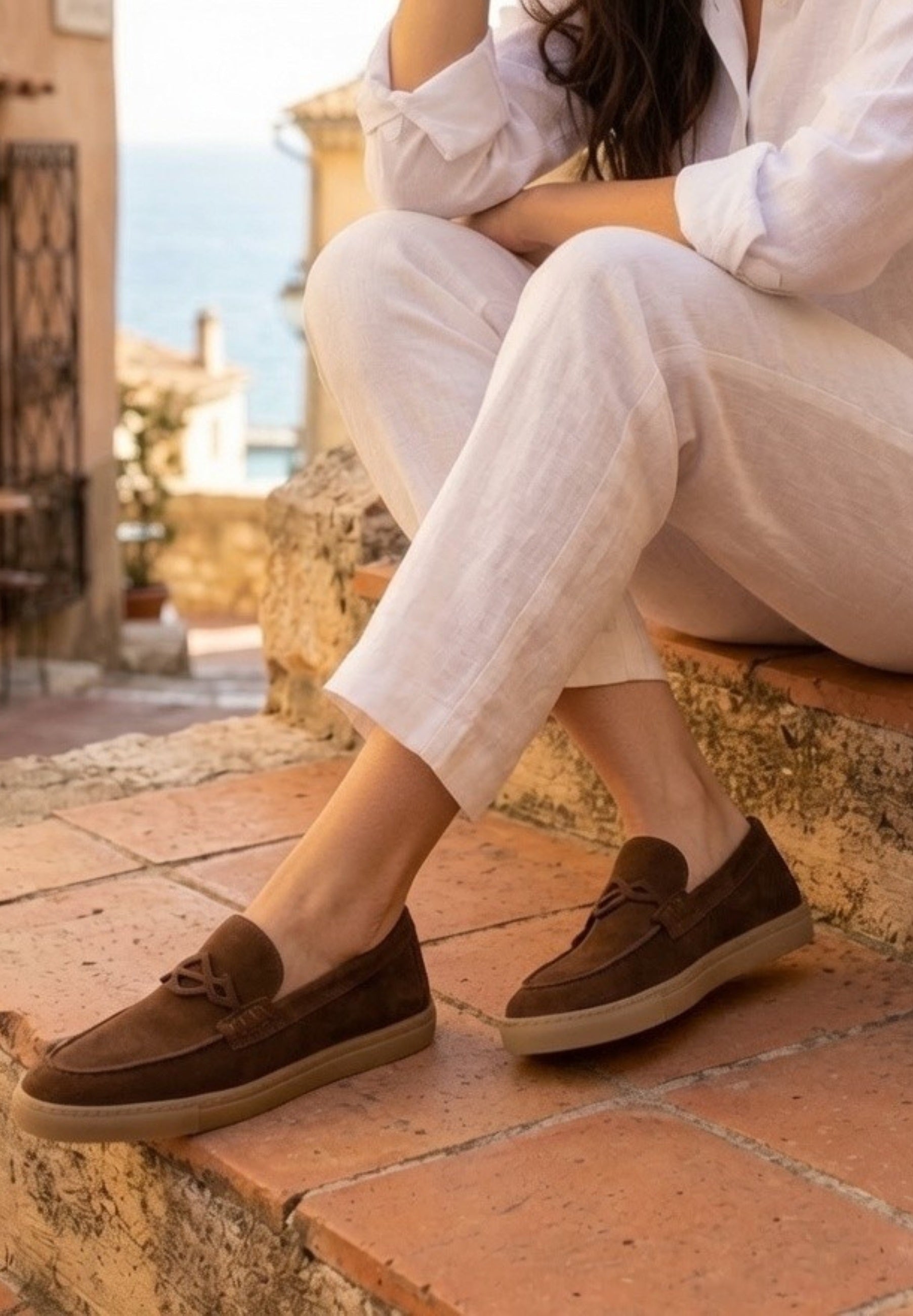 "BRIGATTINO" Slip-on loafers woman suede color cocoa