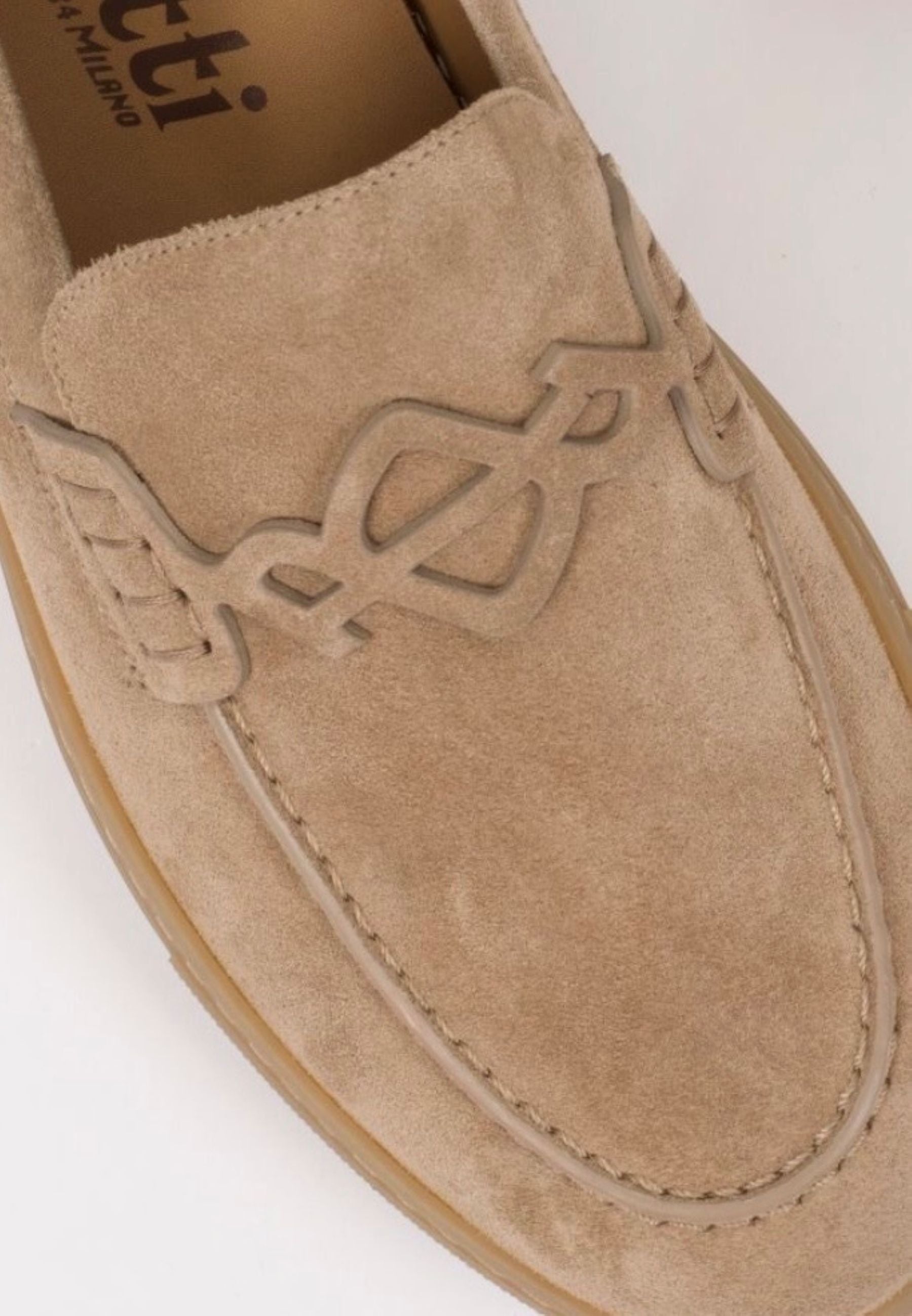 " BRIGATTINO" Mocassino donna in camoscio sabbia