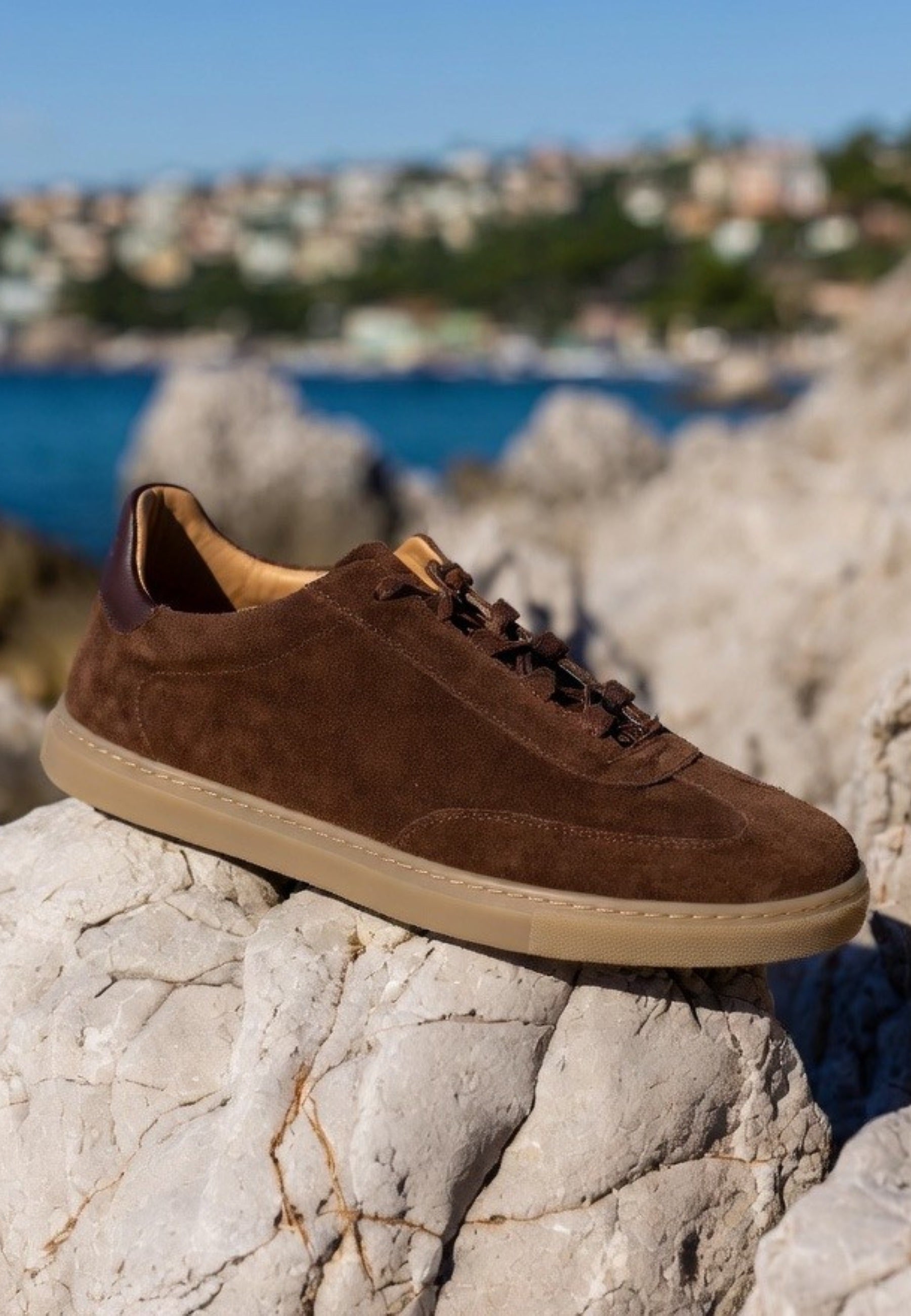 "TENNIS 1884" Slip-on sneakers man suede color cocoa