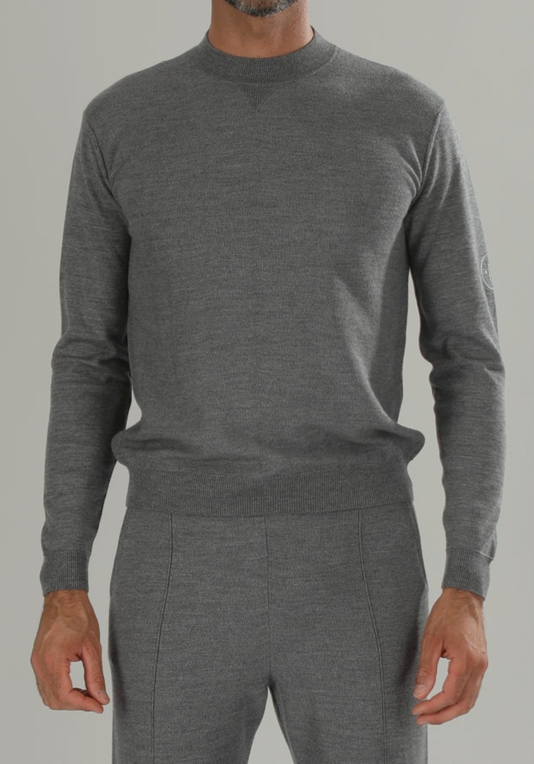 1884 Felpa in maglia uomo fumo