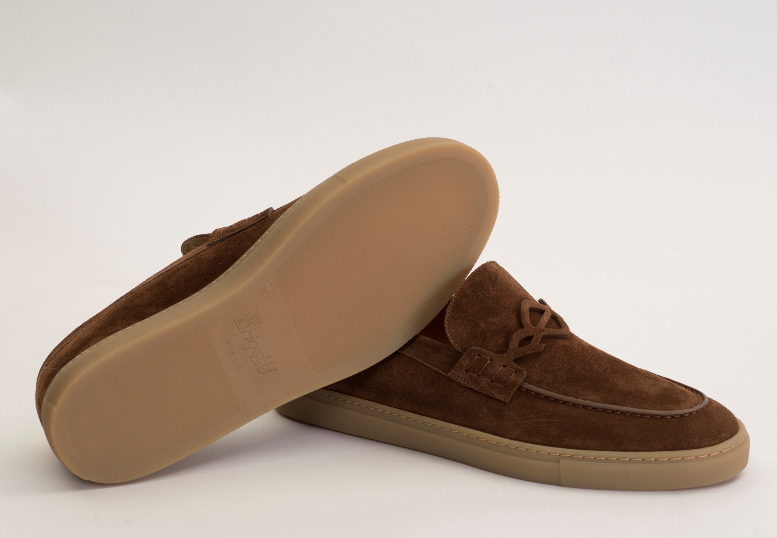 "BRIGATTINO" Mocassino uomo in camoscio cacao