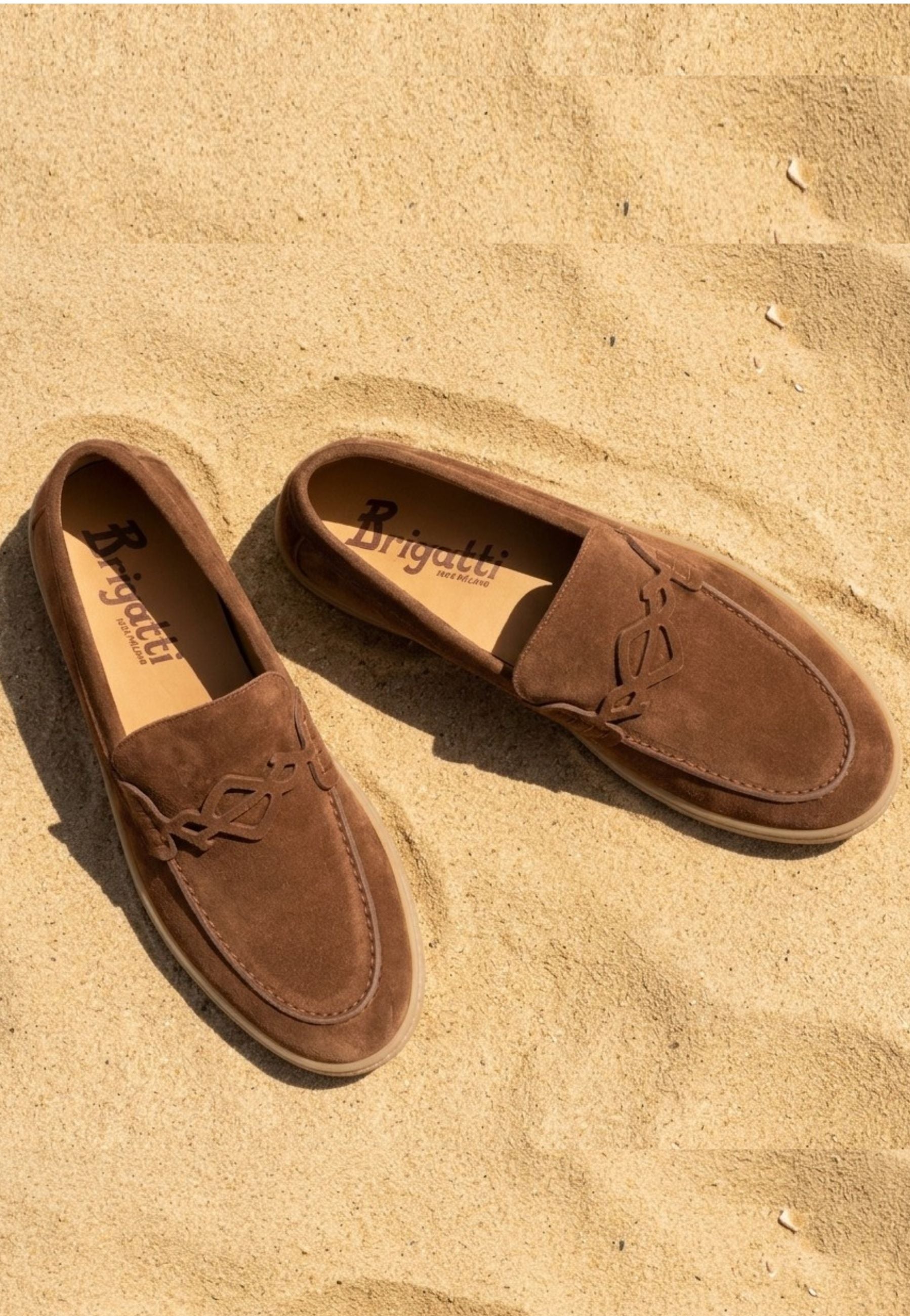 "BRIGATTINO" Slip-on loafers man suede color cocoa