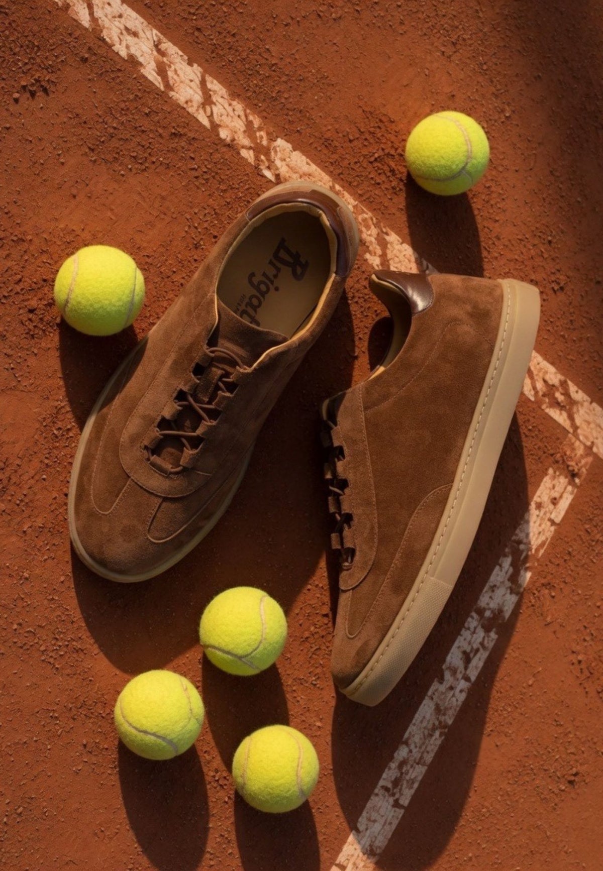 "TENNIS 1884" Sneaker uomo in camoscio cacao