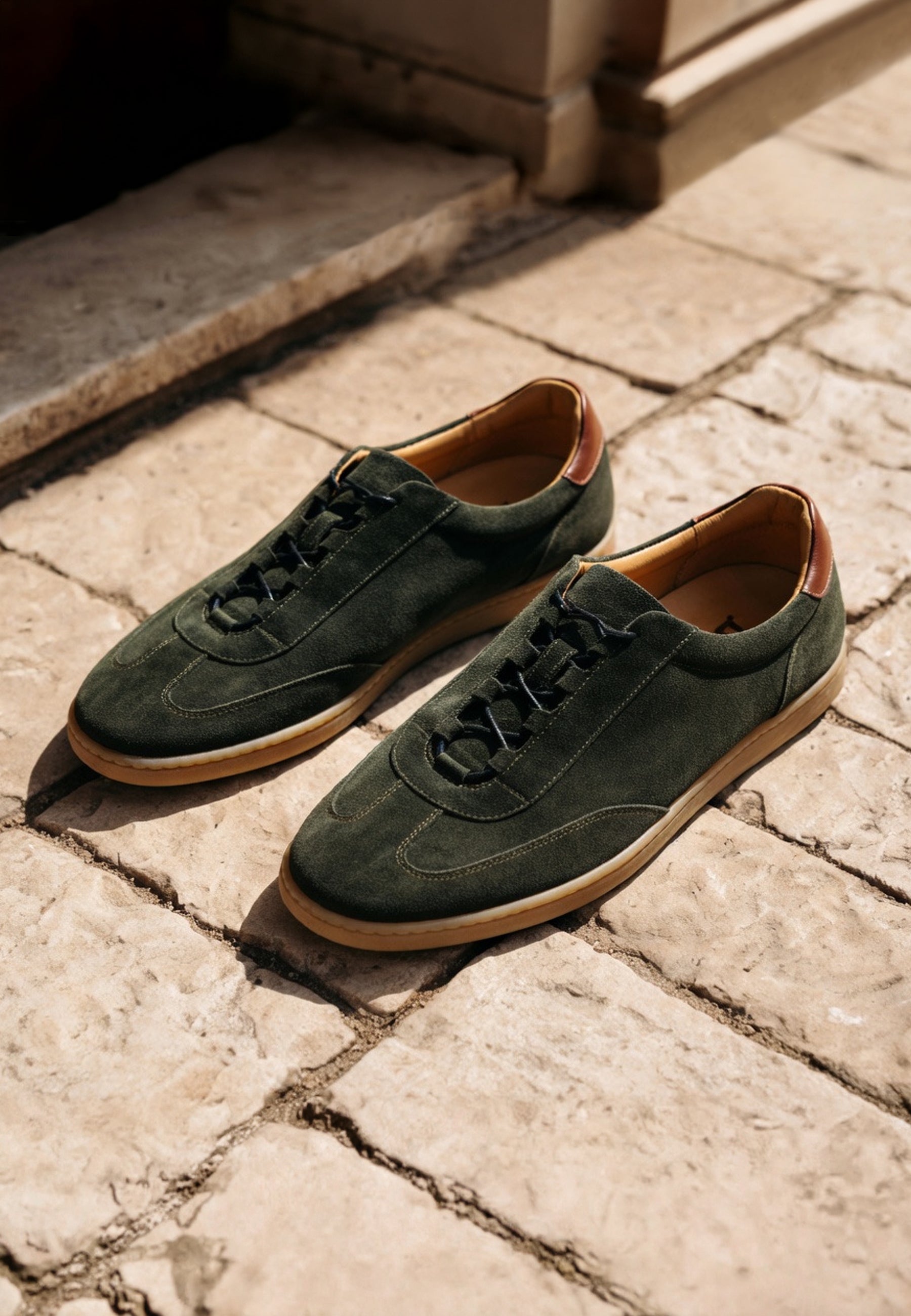 "TENNIS 1884" Sneaker donna in camoscio verde